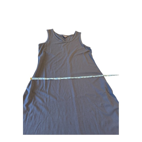 J Jill Pima Cotton Scoop Neck Tank Dress in Grey Lagenlook Swing Minimalist NWOT - Picture 8 of 11